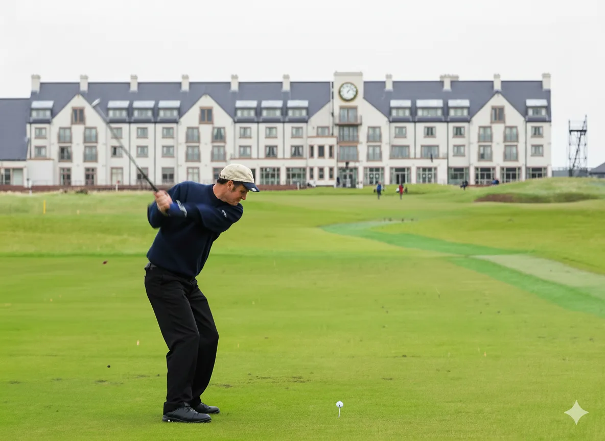 Carnoustie Golf Links with Barry Burn and brutal finishing holes