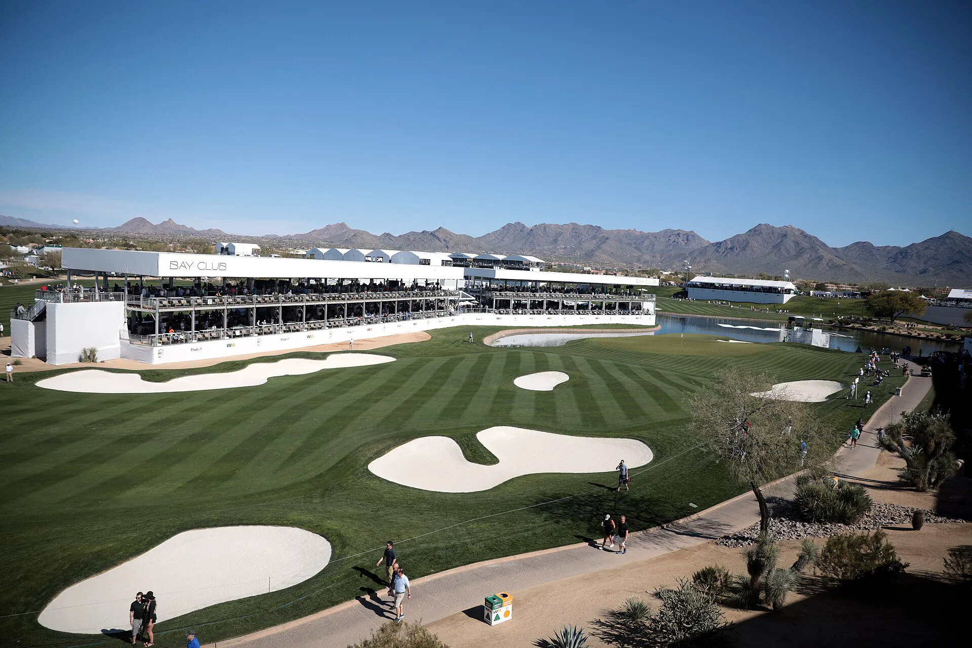 TPC Scottsdale Stadium Course stretching across the Sonoran Desert floor with the McDowell Mountains beyond, Scottsdale, Arizona